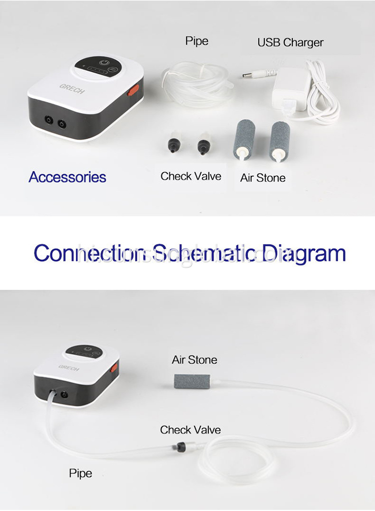 एक्वेरियम के लिए उच्च गुणवत्ता वाले इलेक्ट्रिक डीसी एयर पंप